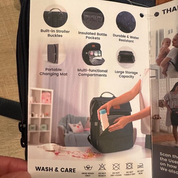 PILLANI BABY DIAPER BAG BLUE NEW BACKPACK - Picture 4 of 14